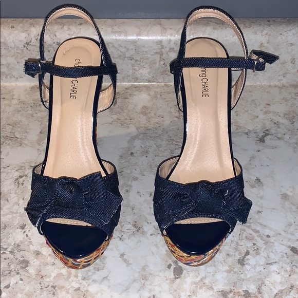 Charming Charlie Wedges Size 8 - Picture 2 of 4